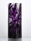 Crystal Iris Barrel Vase