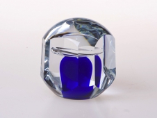 Blue Paperweight, Faceted