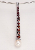 Silver Garnet Necklace