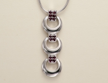 Silver Garnet Necklace